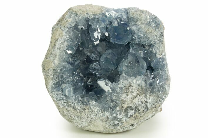 Crystal Filled Celestine (Celestite) Geode - Madagascar #344656